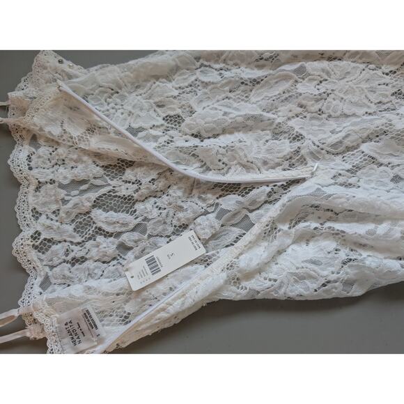 NWD Hemant & Nandita Sheer Lace Midi Dress Size S Ivory #NB460 - Picture 11 of 15